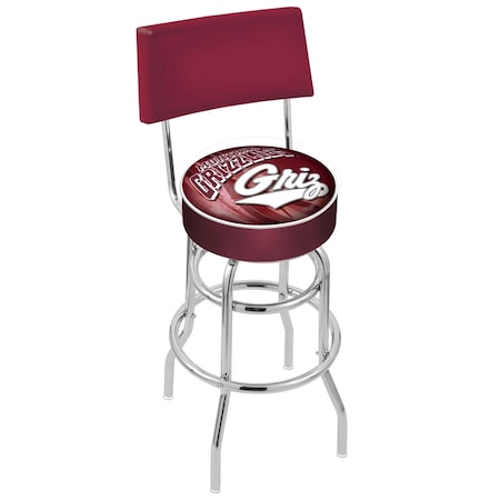 Holland Bar Stool Co 25" Chrome 2-Ring Montana Swivel Bar Stool, Back L7C425MontUn-D2